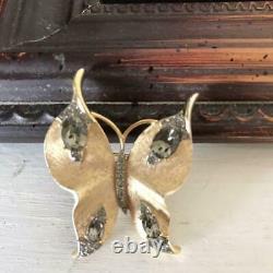 VTG ALFRED PHILIPPE TRIFARI Matte gold Butterfly motif brooch