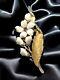 VTG Alfred Philippe Crown Trifari Sorrento Pearl Baby Tooth Flower Pin Brooch