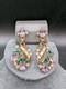 VTG Alfred Philippe Trifari Pat Pend Rhinestone Drop Dangle Earrings Clip-on