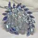 VTG Crown Trifari Alfred Philippe Etoile Lava Glass/AB Rhinestone Brooch Rare