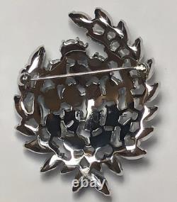 VTG Crown Trifari Alfred Philippe Etoile Lava Glass/AB Rhinestone Brooch Rare