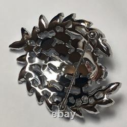 VTG Crown Trifari Alfred Philippe Etoile Lava Glass/AB Rhinestone Brooch Rare