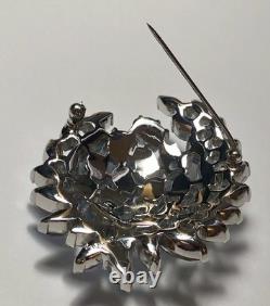 VTG Crown Trifari Alfred Philippe Etoile Lava Glass/AB Rhinestone Brooch Rare