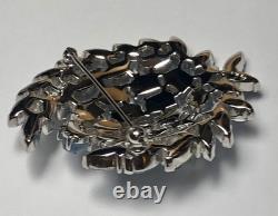 VTG Crown Trifari Alfred Philippe Etoile Lava Glass/AB Rhinestone Brooch Rare