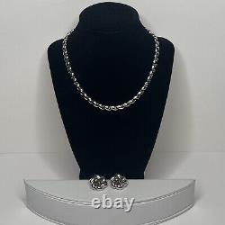 VTG Crown Trifari Pat. Pend. Alfred Philippe Signed Necklace and Earring Set