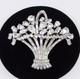 VTG Crown Trifari Rhinestone Basket Brooch 1950 Alfred Philippe Patent
