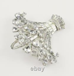 VTG Crown Trifari Rhinestone Basket Brooch 1950 Alfred Philippe Patent