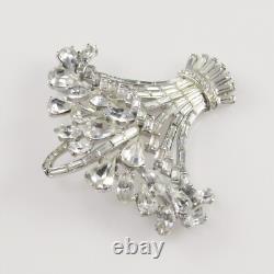 VTG Crown Trifari Rhinestone Basket Brooch 1950 Alfred Philippe Patent