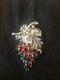 VTG RARE 1955 Sterling Trifari Alfred Philippe Grape Jelly Belly Fur Clip Brooch