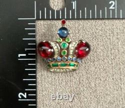 VTG STERLING SILVER 1940'S TRIFARI ALFRED PHILIPPE REGAL CROWN PIN BROOCH Lot 1