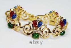 VTG TRIFARI Jewels of India Mogul Multi colored Alfred Philippe revival Bracelet