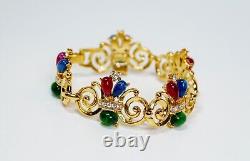 VTG TRIFARI Jewels of India Mogul Multi colored Alfred Philippe revival Bracelet