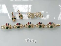 VTG TRIFARI Jewels of India Mogul Multi colored Alfred Philippe revival Bracelet
