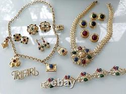VTG TRIFARI Jewels of India Mogul Multi colored Alfred Philippe revival Bracelet