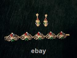 VTG TRIFARI Jewels of India Mogul Multi colored Alfred Philippe revival Bracelet