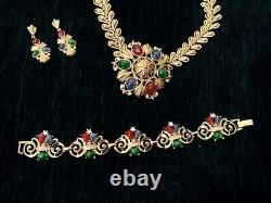 VTG TRIFARI Jewels of India Mogul Multi colored Alfred Philippe revival Bracelet