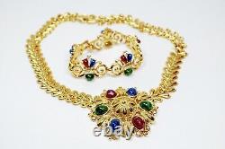 VTG TRIFARI Jewels of India Mogul Multi colored Alfred Philippe revival Bracelet