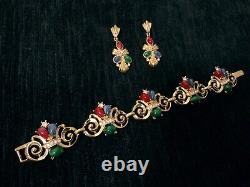VTG TRIFARI Jewels of India Mogul Multi colored Alfred Philippe revival Bracelet