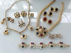VTG TRIFARI Jewels of India Mogul Multi colored Alfred Philippe revival Bracelet