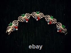 VTG TRIFARI Jewels of India Mogul Multi colored Alfred Philippe revival Bracelet