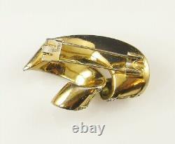 VTG Trifari Fur Clip Rhinestone edge Woven Ribbon 1941 Patent Alfred Philippe