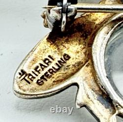 Vge Trifari Alfred Philippe Sterling Silver Small Lucite Jelly Belly Fly Pin