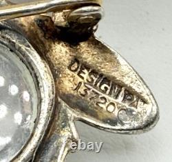 Vge Trifari Alfred Philippe Sterling Silver Small Lucite Jelly Belly Fly Pin