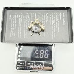 Vge Trifari Alfred Philippe Sterling Silver Small Lucite Jelly Belly Fly Pin