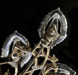 Vint. TRIFARI ALFRED PHILIPPE Halo 1953 Necklace Brooch Bracelet Earrings Set-804