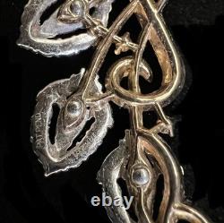 Vint. TRIFARI ALFRED PHILIPPE Halo 1953 Necklace Brooch Bracelet Earrings Set-804