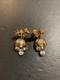 Vintag Alfred Philippe Crown TRIFARI Grape Flower Dangle Crystal Earrings