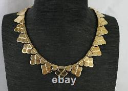 Vintage 1940'S ALFRED PHILIPPE Crown Trifari Dragon Scale Necklace Earrings Set