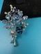 Vintage 1940's Alfred Philippe Trifari Crystal Blue Flowered Boquet Brooch
