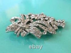 Vintage 1940s Crown TRIFARI Alfred Philippe Crystal Rhinestone Dress Clip/Brooch