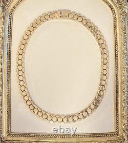 Vintage 1940s Crown Trifari Alfred Philippe Honeycomb 14 Inch Choker Necklace