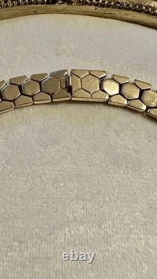 Vintage 1940s Crown Trifari Alfred Philippe Honeycomb 14 Inch Choker Necklace