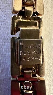 Vintage 1940s Crown Trifari Alfred Philippe Honeycomb 14 Inch Choker Necklace