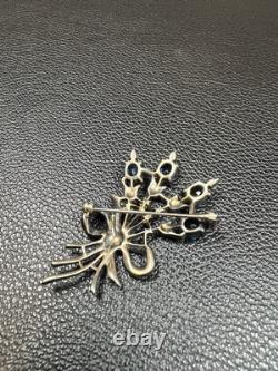 Vintage 1940s Trifari Alfred Philippe Sterling Silver Floral Bouquet Brooch