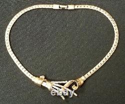 Vintage 1949 Crown Trifari Alfred Philippe Rhinestone Baguette Necklace BK PC