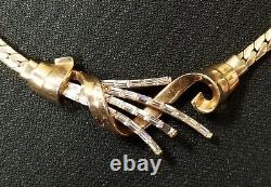 Vintage 1949 Crown Trifari Alfred Philippe Rhinestone Baguette Necklace BK PC