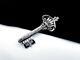 Vintage 1950 Trifari A. Philippe Patented Rhodium-Plated Rhinestone Key Brooch