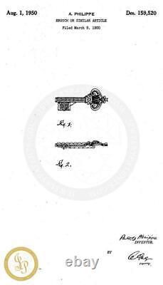 Vintage 1950 Trifari A. Philippe Patented Rhodium-Plated Rhinestone Key Brooch