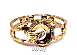 Vintage 1950's Signed TRIFARI Alfred Philippe Rhinestone Baguette Link Bracelet