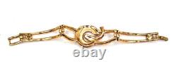 Vintage 1950's Signed TRIFARI Alfred Philippe Rhinestone Baguette Link Bracelet