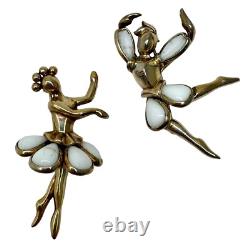 Vintage 1950s TRIFARI Alfred Philippe Petalettes Beau Belles Ballet Dancers Pair