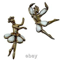 Vintage 1950s TRIFARI Alfred Philippe Petalettes Beau Belles Ballet Dancers Pair