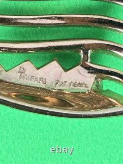 Vintage 1953 Alfred Philippe Crown Trifari Gold Tone Rhinestone Heart Brooch
