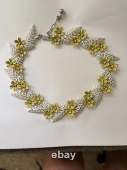 Vintage 1958 Crown Trifari Alfred Philippe Flowering Fern DemiParure Jewelry Set
