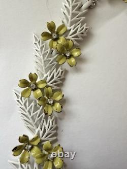 Vintage 1958 Crown Trifari Alfred Philippe Flowering Fern DemiParure Jewelry Set