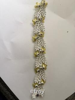 Vintage 1958 Crown Trifari Alfred Philippe Flowering Fern DemiParure Jewelry Set